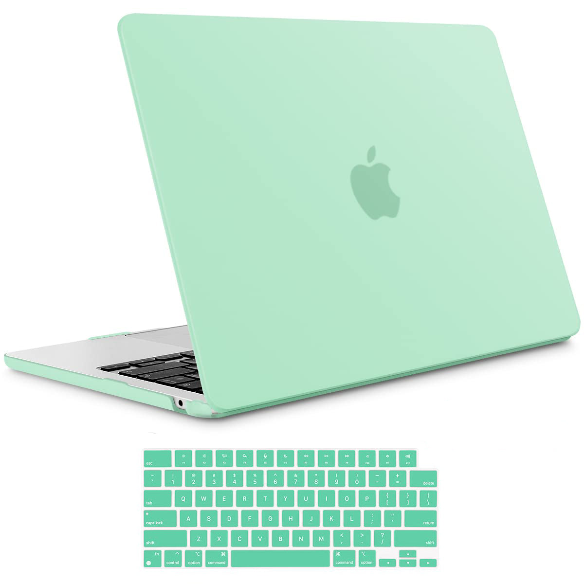 Frosted Hard Shell Case & Keyboard Skin for 2023/2022 MacBook Air 13 M2 Model A2681 - Green
