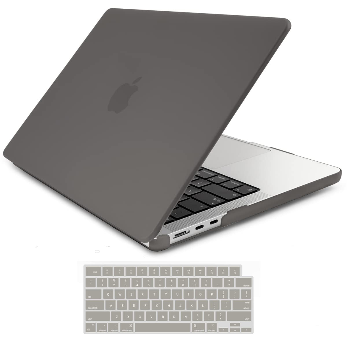 Premium Grey Hard Shell Case & Keyboard Cover for 2023/2022 MacBook Air 13 M2 Model A2681