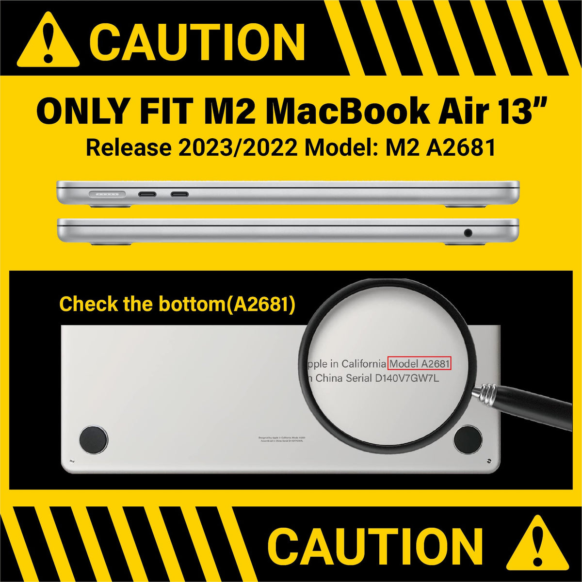 Suitable for 2023 2022 MacBook Air 13 inch case M2 Model A2681 Hard Shell Case Keyboard Cover Purple