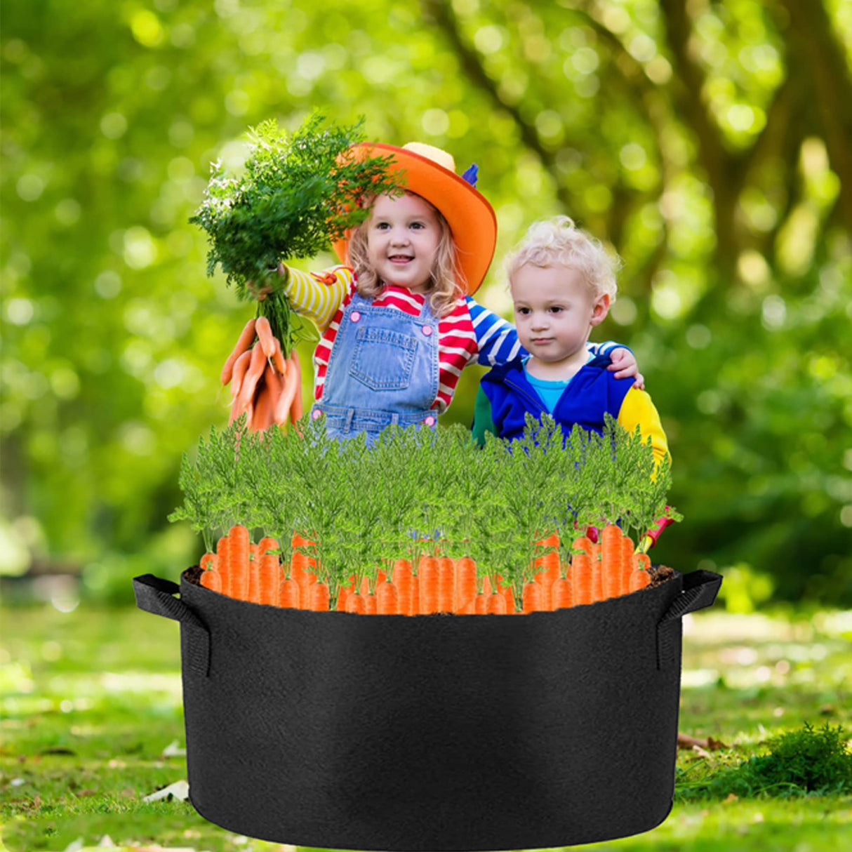1 Pack 200 Gallon 125cm 60cm Grow Bag Heavy Duty Thickened Plant Pots with Handles for Farming Garde