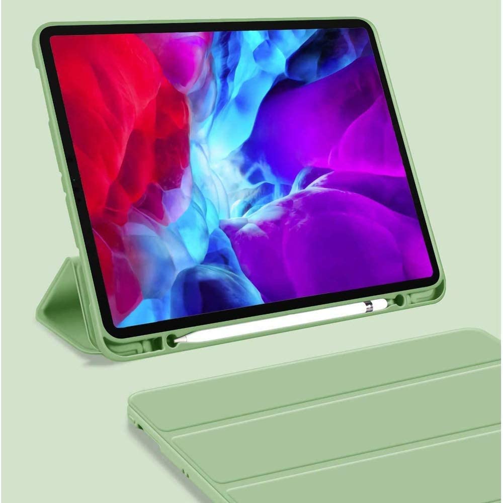 Premium Green TPU Case for iPad Pro 11 (2020) - Auto Sleep/Wake, Stand Cover & Pencil Holder