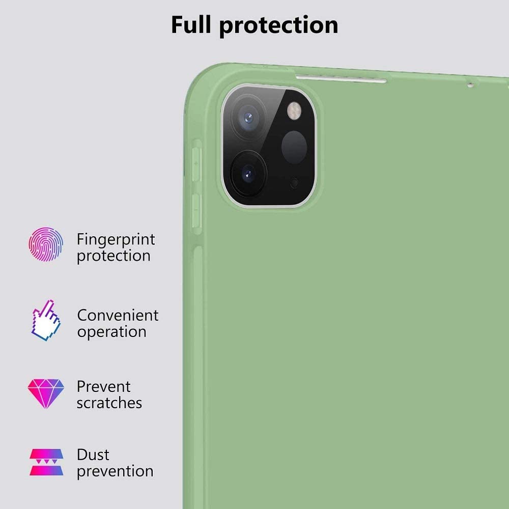 Premium Green TPU Case for iPad Pro 11 (2020) - Auto Sleep/Wake, Stand Cover & Pencil Holder