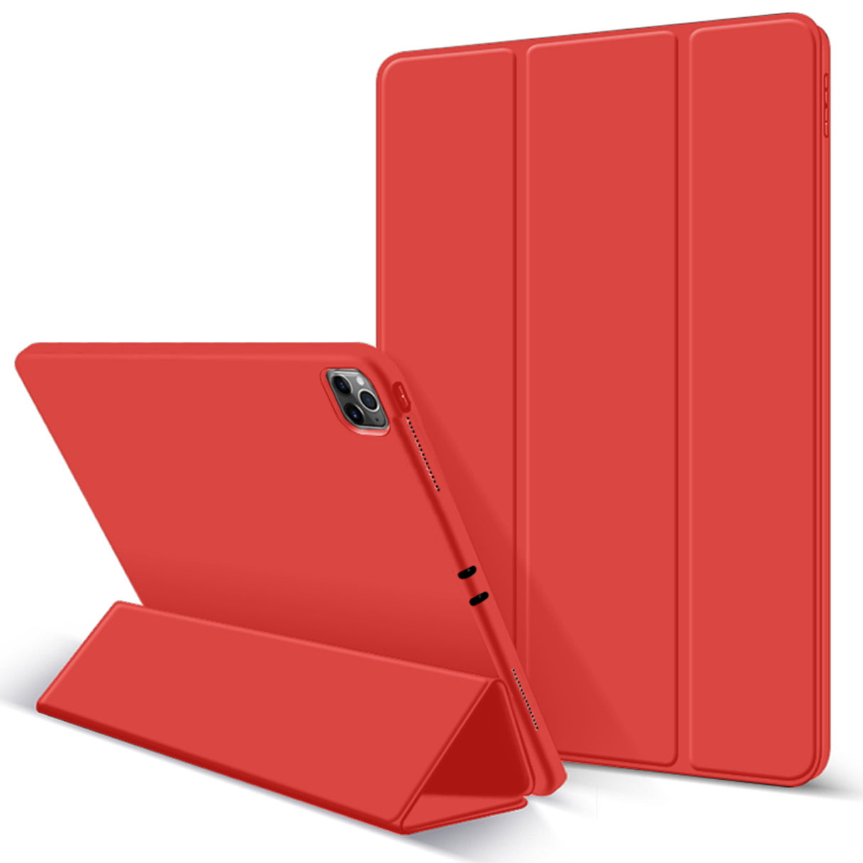 Premium Red Soft TPU Case for iPad Pro 11 Inch 2020 with Auto Sleep/Wake Feature, Stand, and Pencil Holder