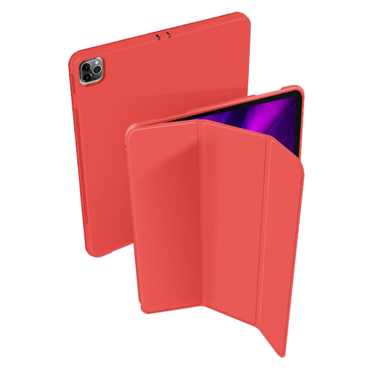 Premium Red Soft TPU Case for iPad Pro 11 Inch 2020 with Auto Sleep/Wake Feature, Stand, and Pencil Holder