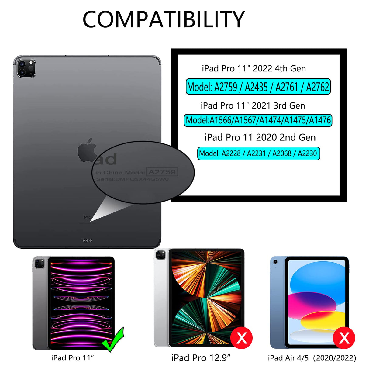 Premium Soft TPU Case for iPad Pro 11 Inch (2018-2022) with Auto Sleep/Wake, Clear Design, Pencil Holder, and Stand - Grey