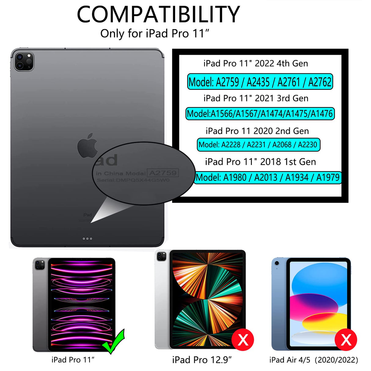 Pink Soft TPU Smart Case for iPad Pro 11 Inch (2018-2022) with Auto Sleep/Wake, Stand, Clear Cover & Pencil Holder