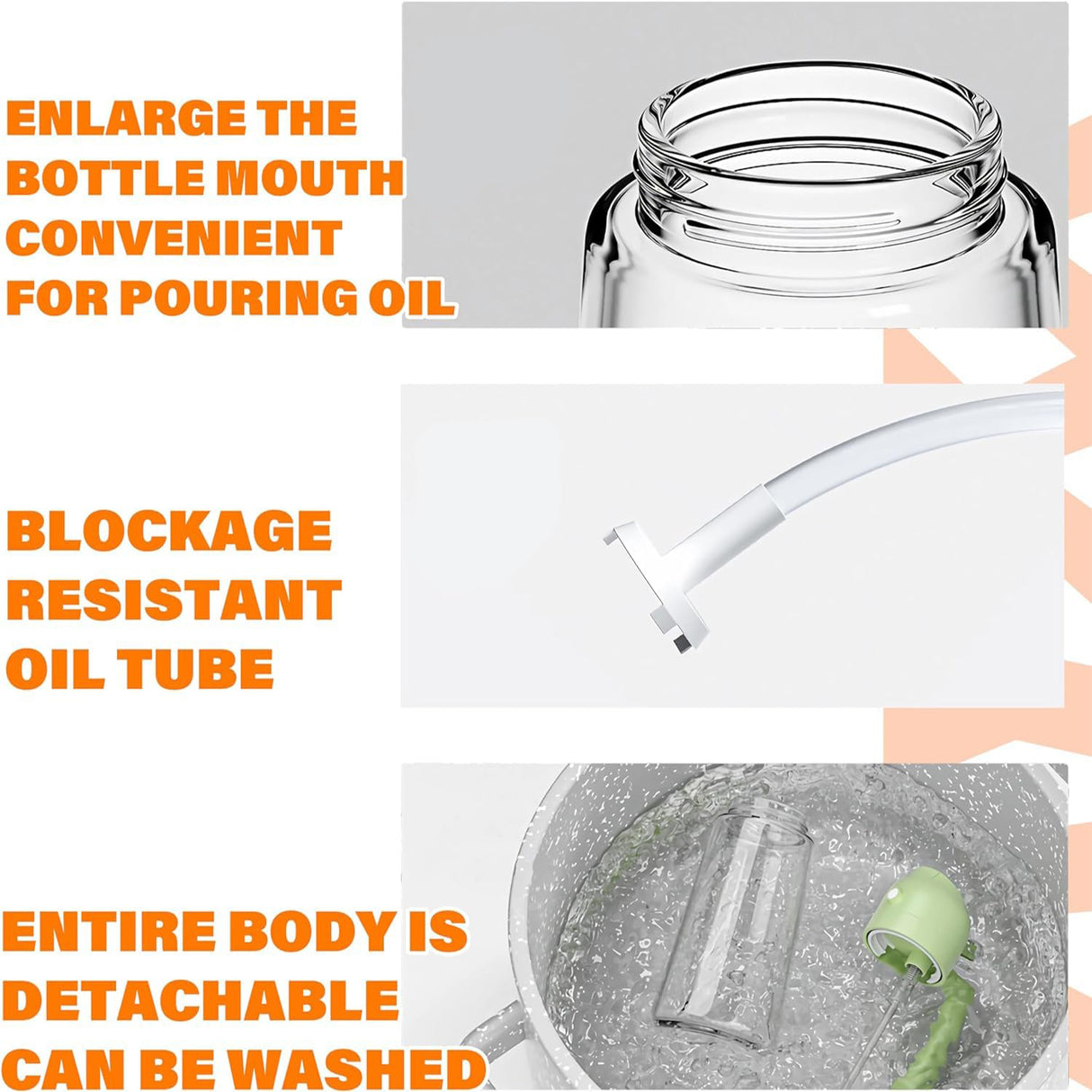 600ml Multifunctional Glass Oil Sprayer Dispenser for Kitchen Cooking and BBQ - Green