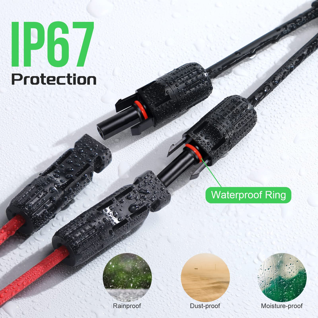 High-Performance Solar Y Branch Parallel Connector Cables - 1 Pair for Enhanced Panel Connectivity