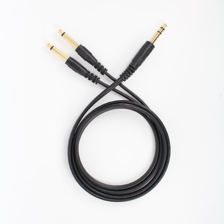 1.5m Gold-Plated 1/4 TRS to Dual 1/4 TS Mono Y Audio Splitter Cable
