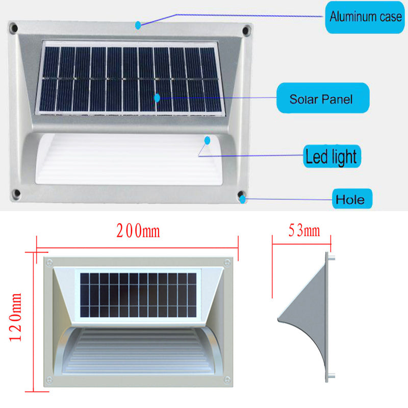 Solar Step Light ??Warm White with Silver Case