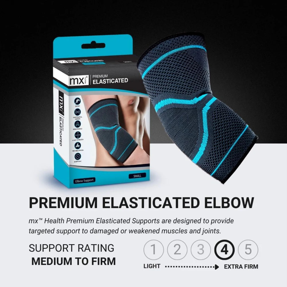 MX Health Premium Elasticated Elbow Support - Small