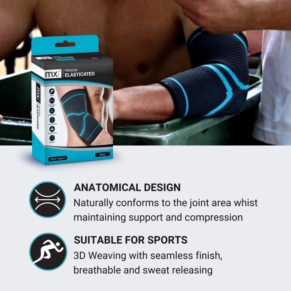 MX Health Premium Elasticated Elbow Support - Medium