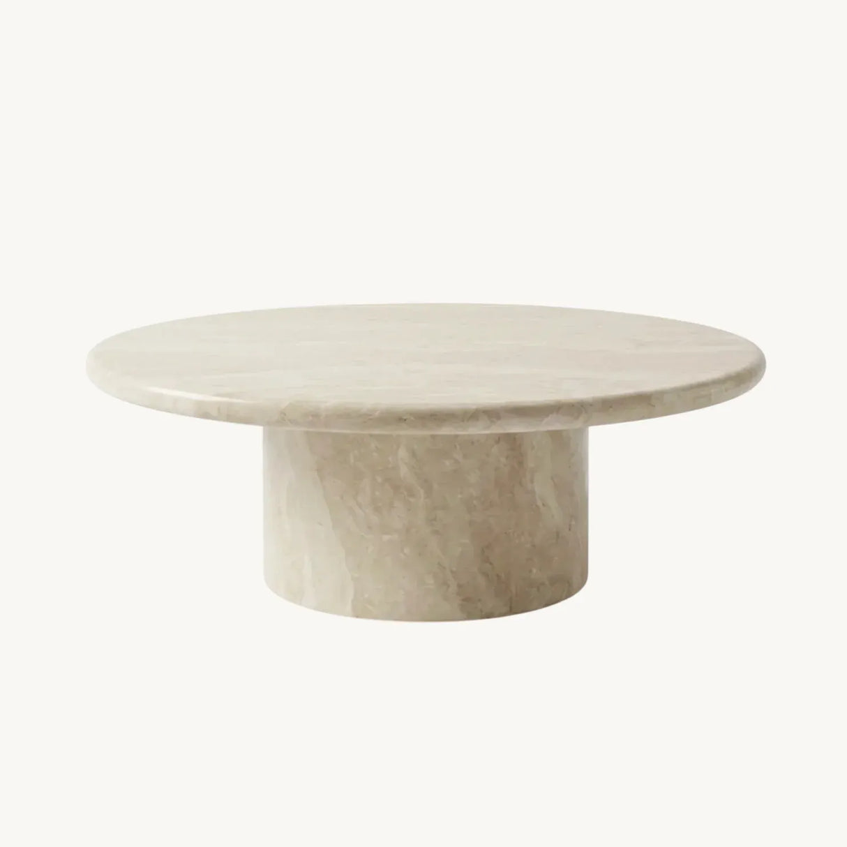 Interior Ave - Nobu Round Sculptural Stone Coffee Table - Natural Stone 100cm