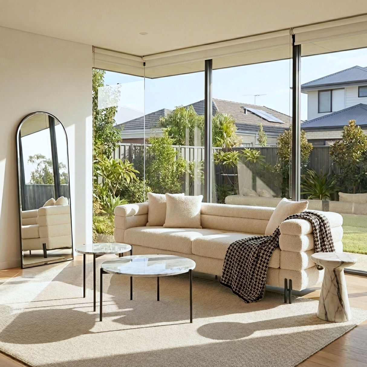 Interior Ave - Bianco Nested Coffee Table Set - White Marble Stone