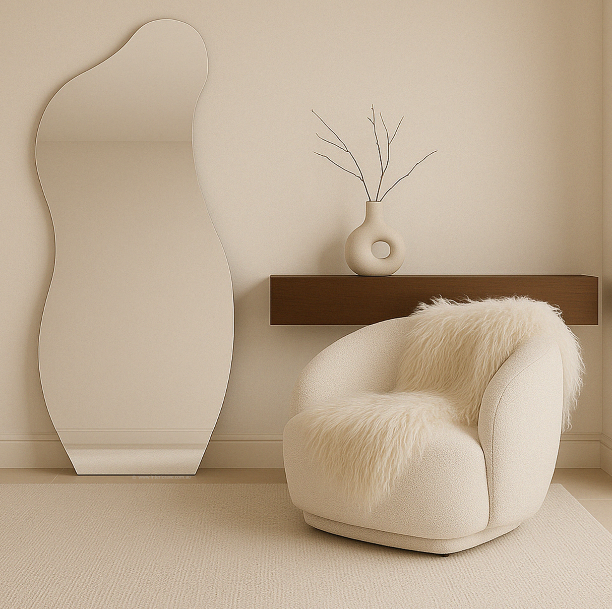 Interior Ave - Athena - Large Frameless Full Length Mirror