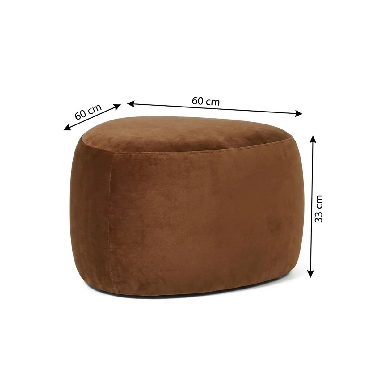 Interior Ave - Cove Pebble Ottoman - Cinnamon