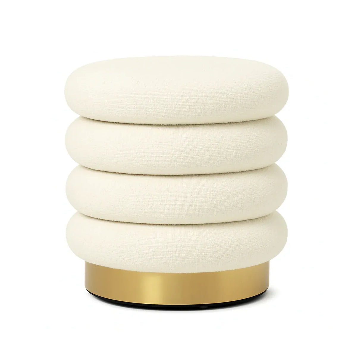 Interior Ave - Roma Round Milan Ottoman / Footstool – Off White