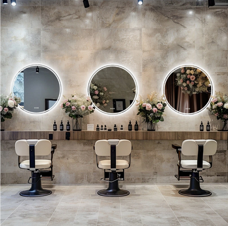 Interior Ave - LED Round Frameless Salon / Bathroom Wall Mirror - 80m