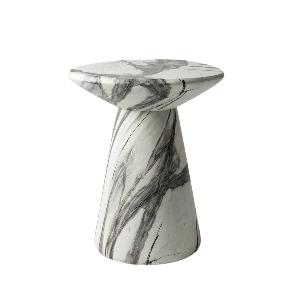 Interior Ave - Veneta Stone Side Table - Panda Marble Finish