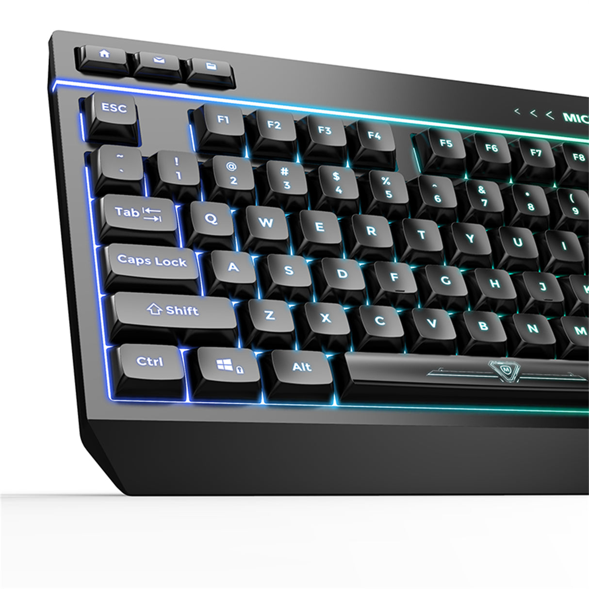Illuminated RGB Gaming Keyboard with 8 Light Modes and 19 Anti-Ghosting Keys