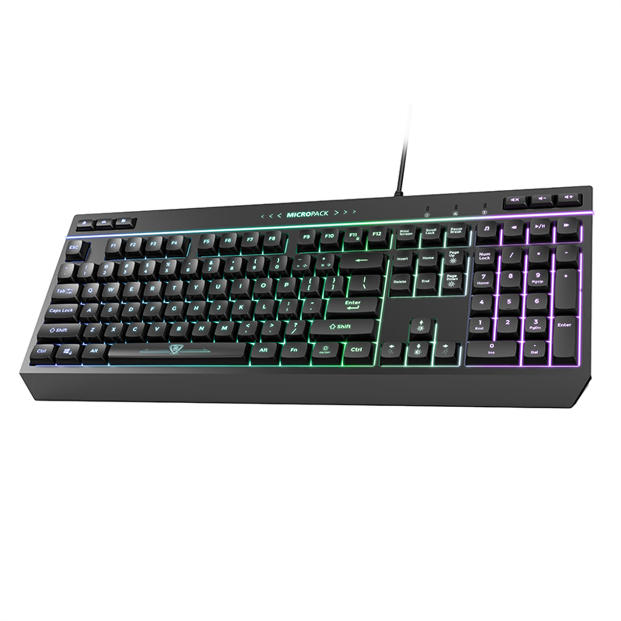 Illuminated RGB Gaming Keyboard with 8 Light Modes and 19 Anti-Ghosting Keys