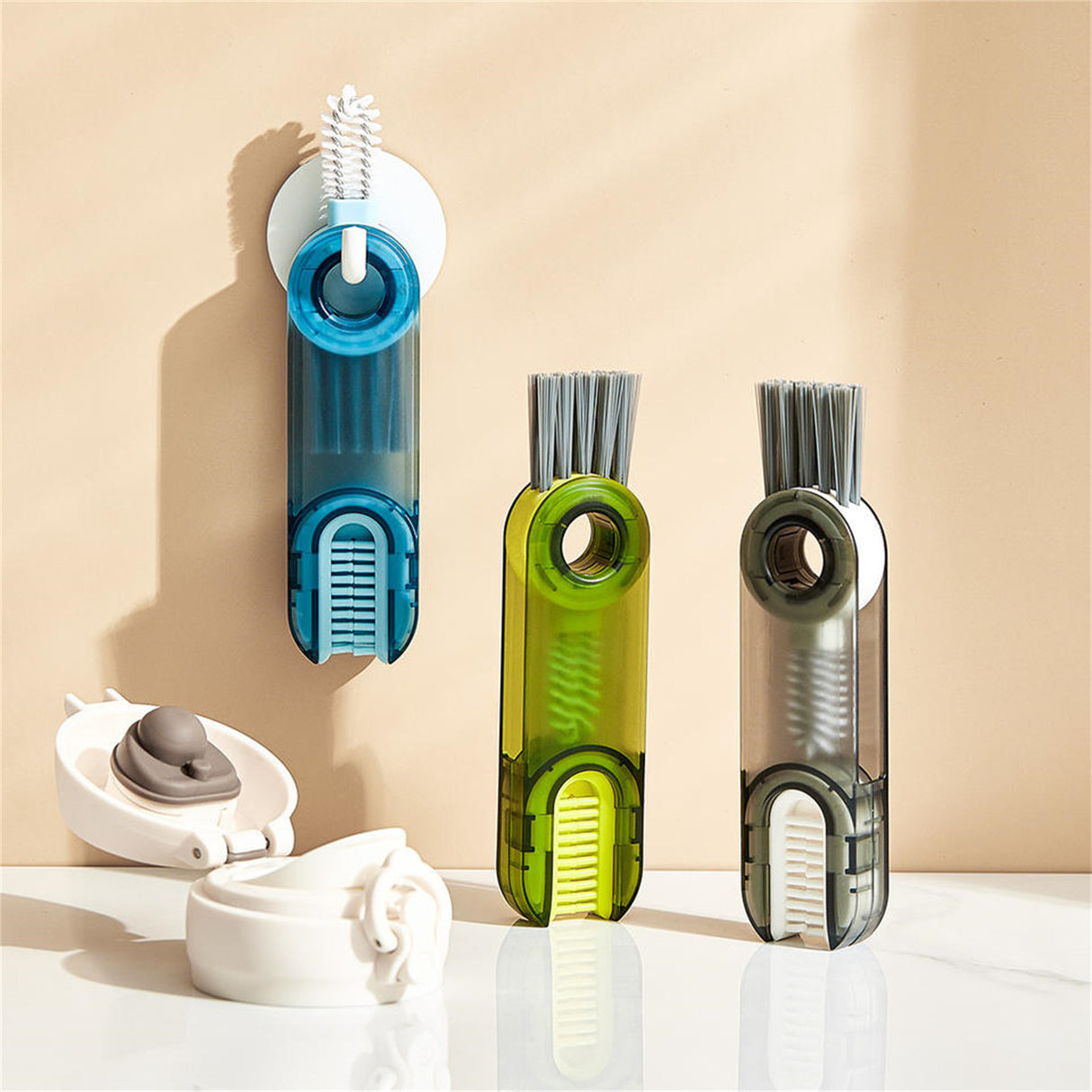 Cleanix Multi-functional Cup Cleaning Brush Bottle Nipple Cleaning Tool Three-in-one