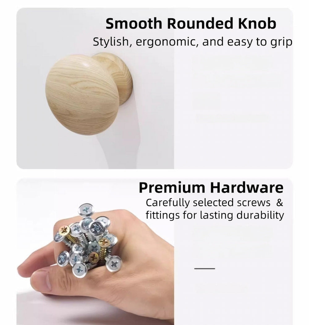 2x Bedside table pair with drawers, eco-friendly, modern design, curved sides