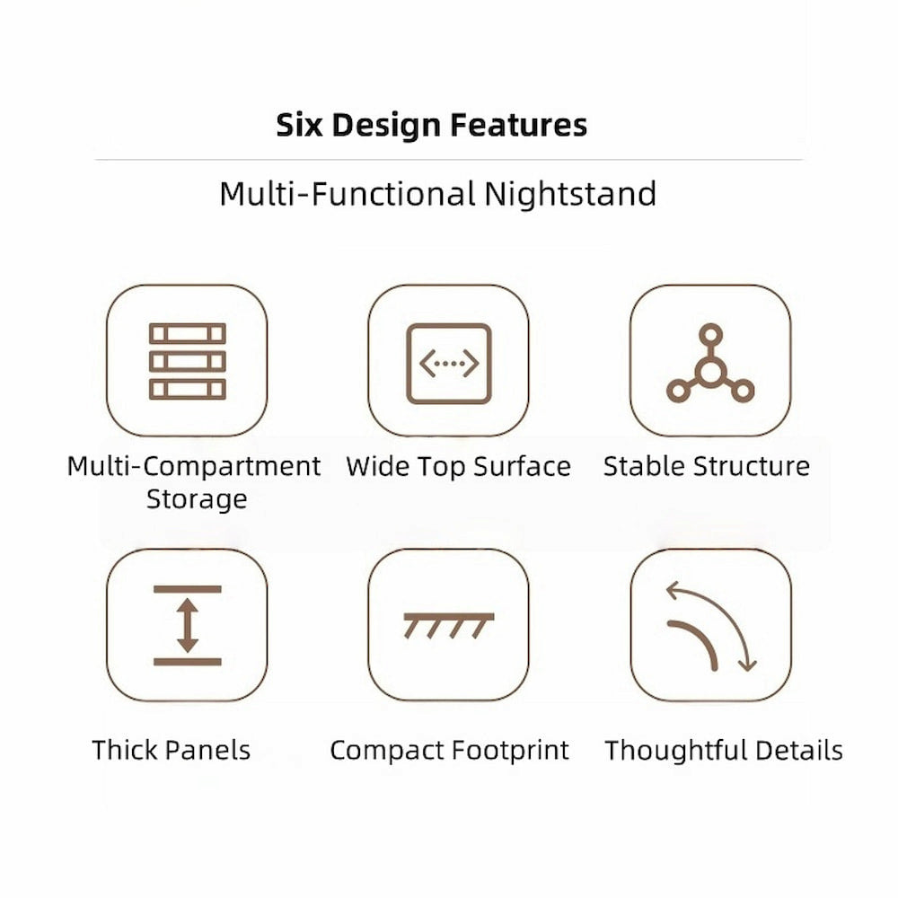 2x Bedside table set modern design wooden legs white drawers furniture