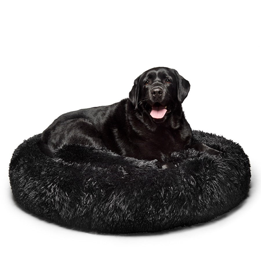 Fur King Aussie Calming Dog Bed - XL -Black - 115 cm