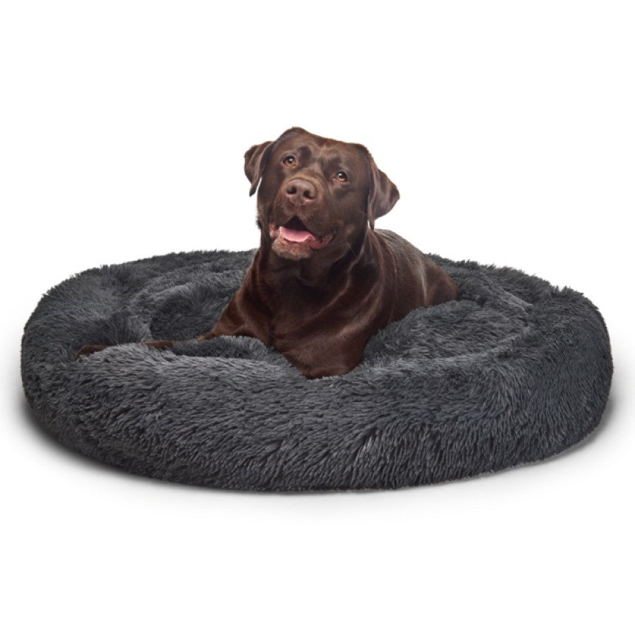 Fur King Aussie Calming Dog Bed - XL -Grey - 115 cm