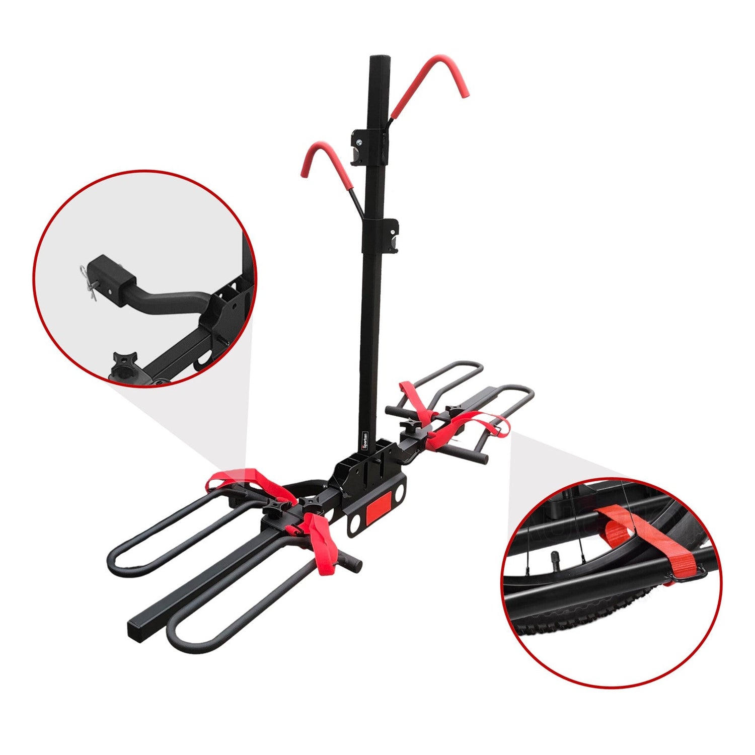 2 Bicycle Bike Rack Rear Car Carrier 2 Hitch Mount Platform Foldable