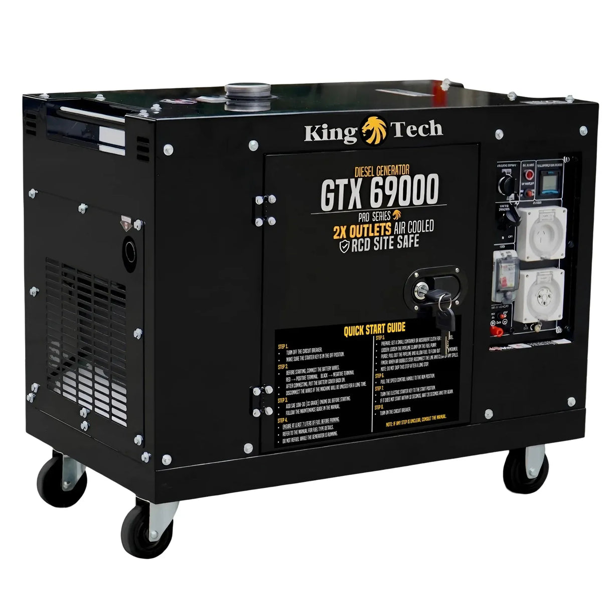 KINGTECH 8.4kW Max 6kW Rated Diesel Generator Single Phase