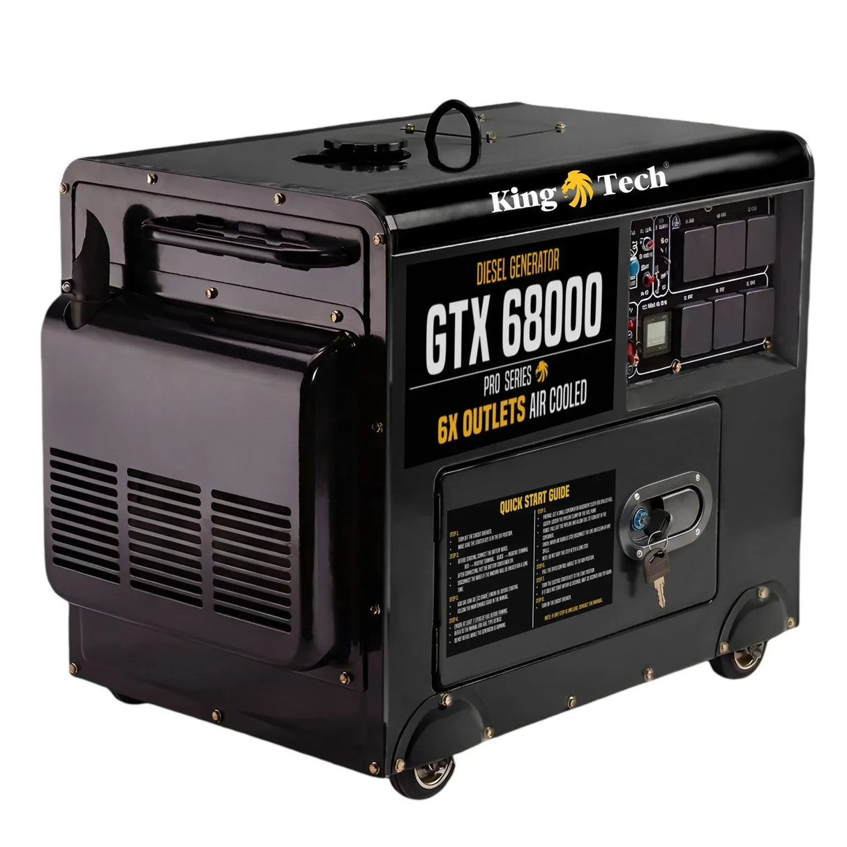 Diesel Generator Single Phase 8.4kw Rated Diesel 6kw 13hp Portable
