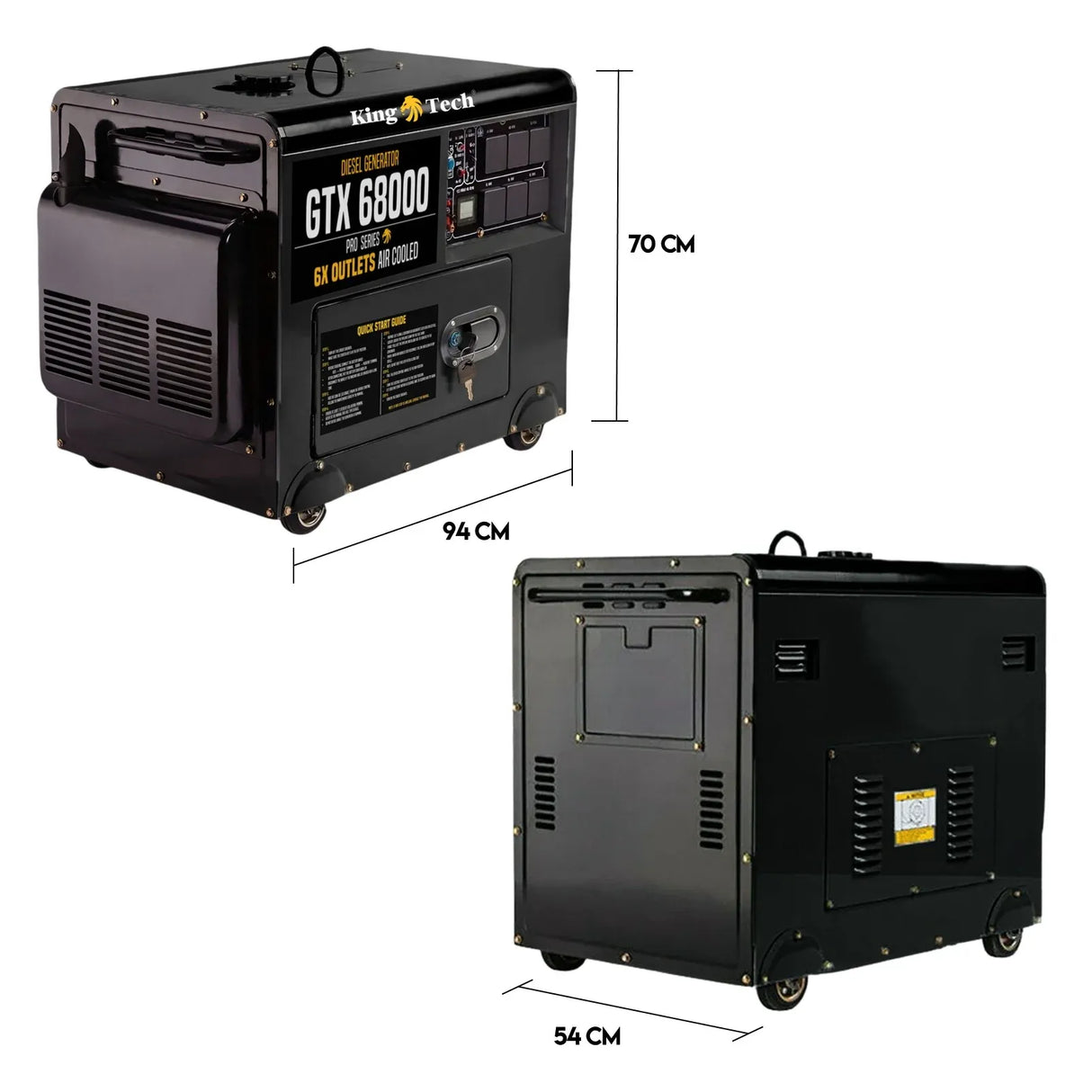 Diesel Generator Single Phase 8.4kw Rated Diesel 6kw 13hp Portable