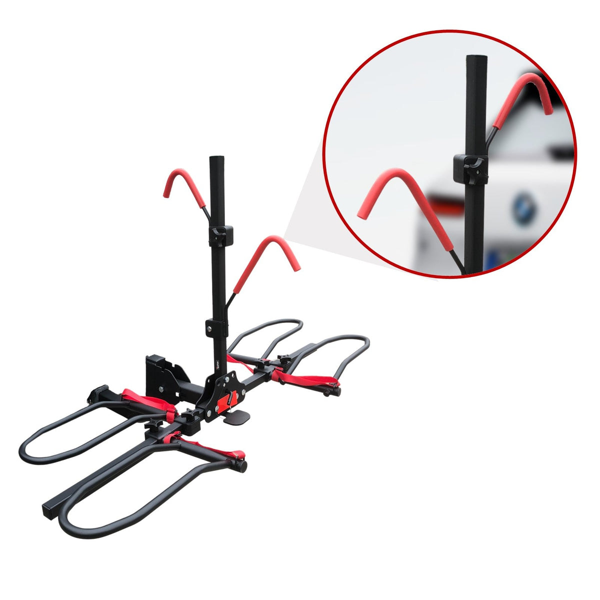 2 E Bike Platform Rack Rear Vehicle Car Carrier Bicycle Holder Hitch Receiver Foldable