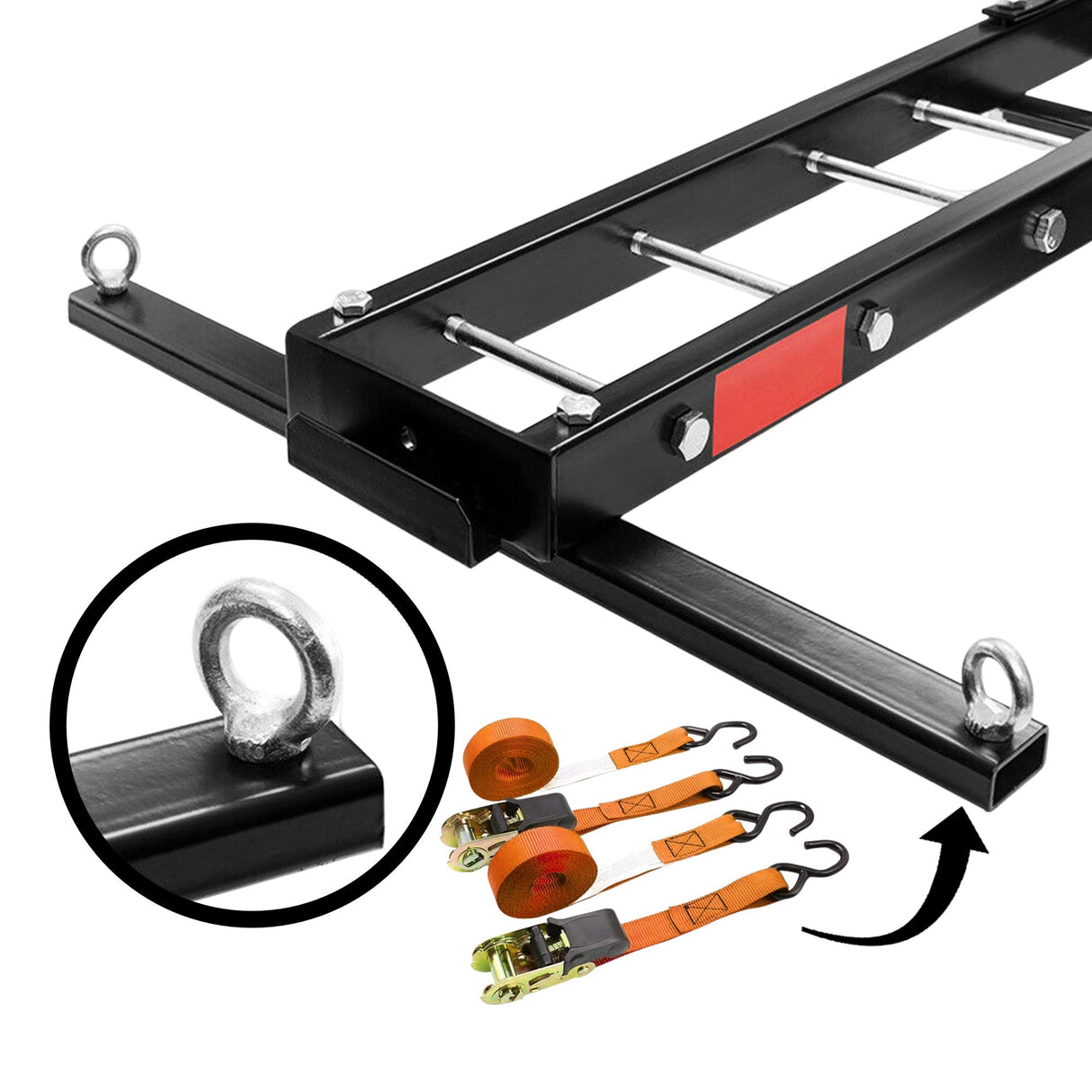 Motorcycle Motorbike Carrier Rack 2" Towbar Arm Dirt Bike Ramp Brake Lights
