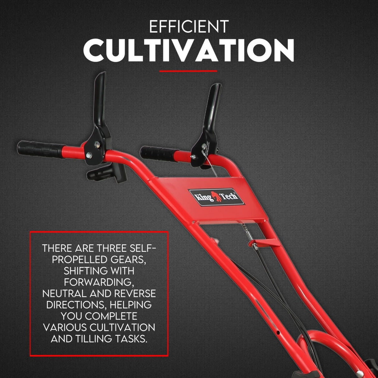 7HP Tiller Cultivator 4 Strokes Rotating Tines Power Handheld Rotary Hoe 4 Blades