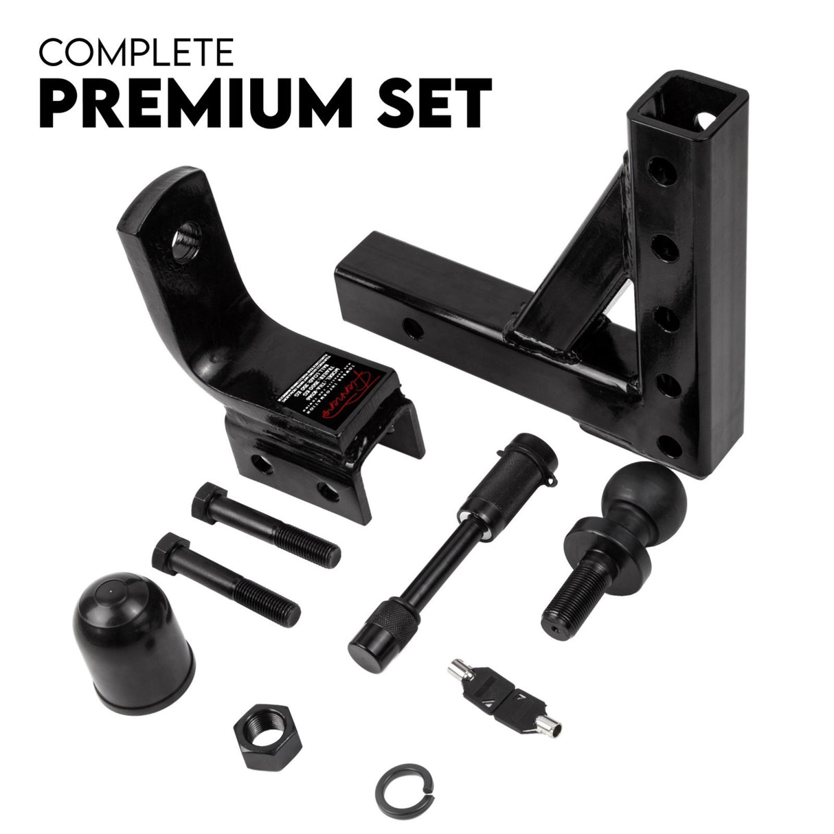 Adjustable Drop Towbar Tow Bar Ball Mount Tongue Hitch Trailer Car 3500KG