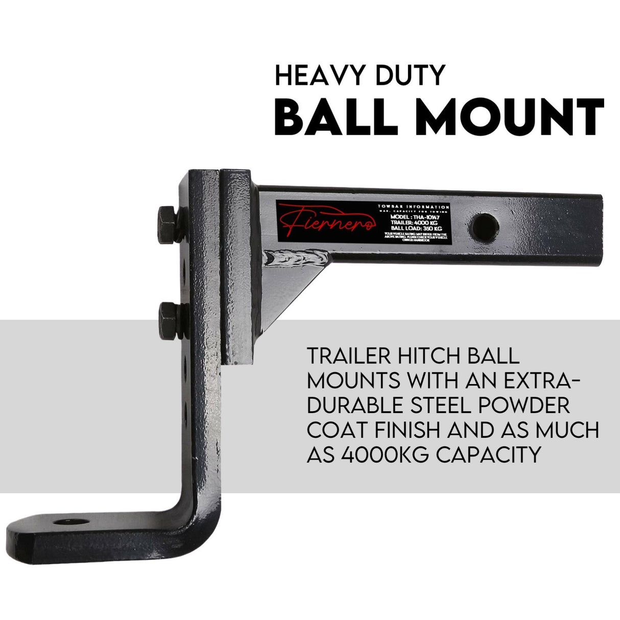 Adjustable Drop Towbar Tow Bar Ball Mount Tongue 2" Hitch Trailer 4000KG