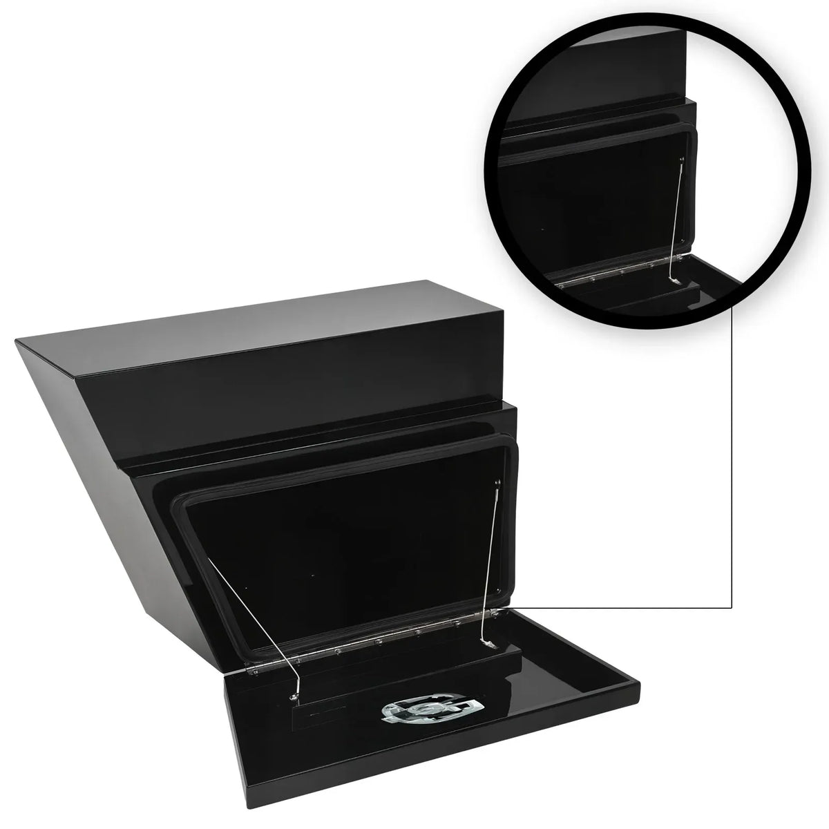 600mm Pair of Under Tray Tool Box Aluminium Undertray Underbody Toolbox Black