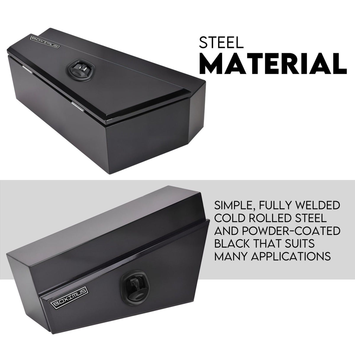 750mm Pair of Under Tray Undertray Tool Box Steel Underbody Toolbox