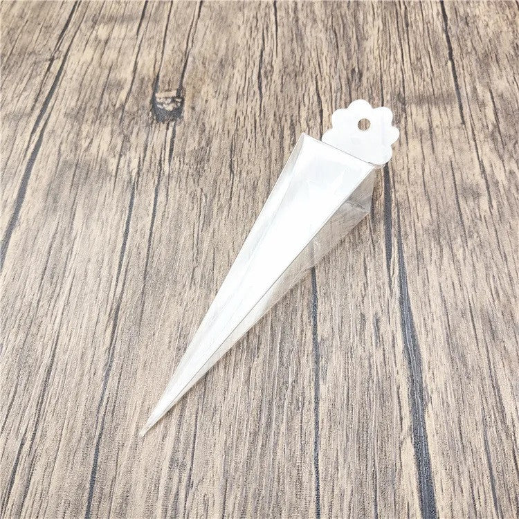 100 Clear Pyramid Shaped Gift Boxes - Ideal for Wedding Favors, Jewelry, and Party Treats