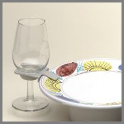 20 Pack Of 75mm White Wine Glass Dinner Lunch Plate Clip Holder - Stand Up Buffet Party - Promotion Merchandise Gift
