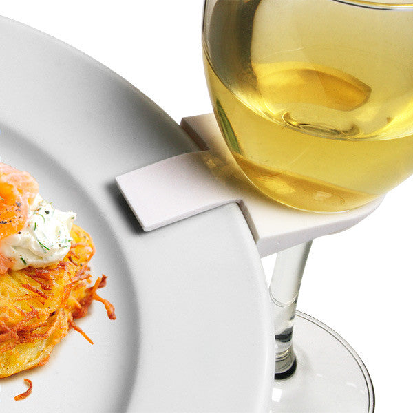 20 Pack Of 75mm White Wine Glass Dinner Lunch Plate Clip Holder - Stand Up Buffet Party - Promotion Merchandise Gift