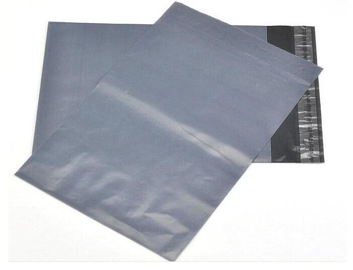 25 Pack - 400x300 mm GREY POLYMAILERS - Self-Sealing Plastic Courier Bags for Shipping and Mailing