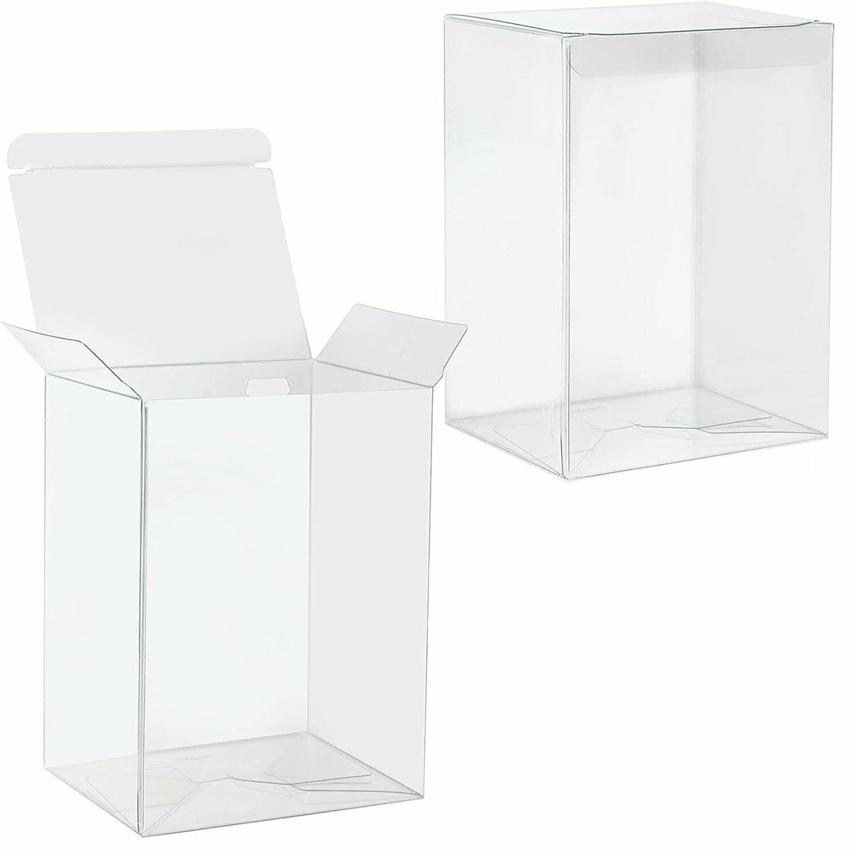 50-Pack of Clear Plastic Cube Boxes - 22x14.5cm Exhibition Gift Display Storage Solutions