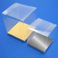 50 Pack of 9cm Sqaured Cube Gift Box - Product Showcase Clear Plastic Shop Display Storage Packaging Box