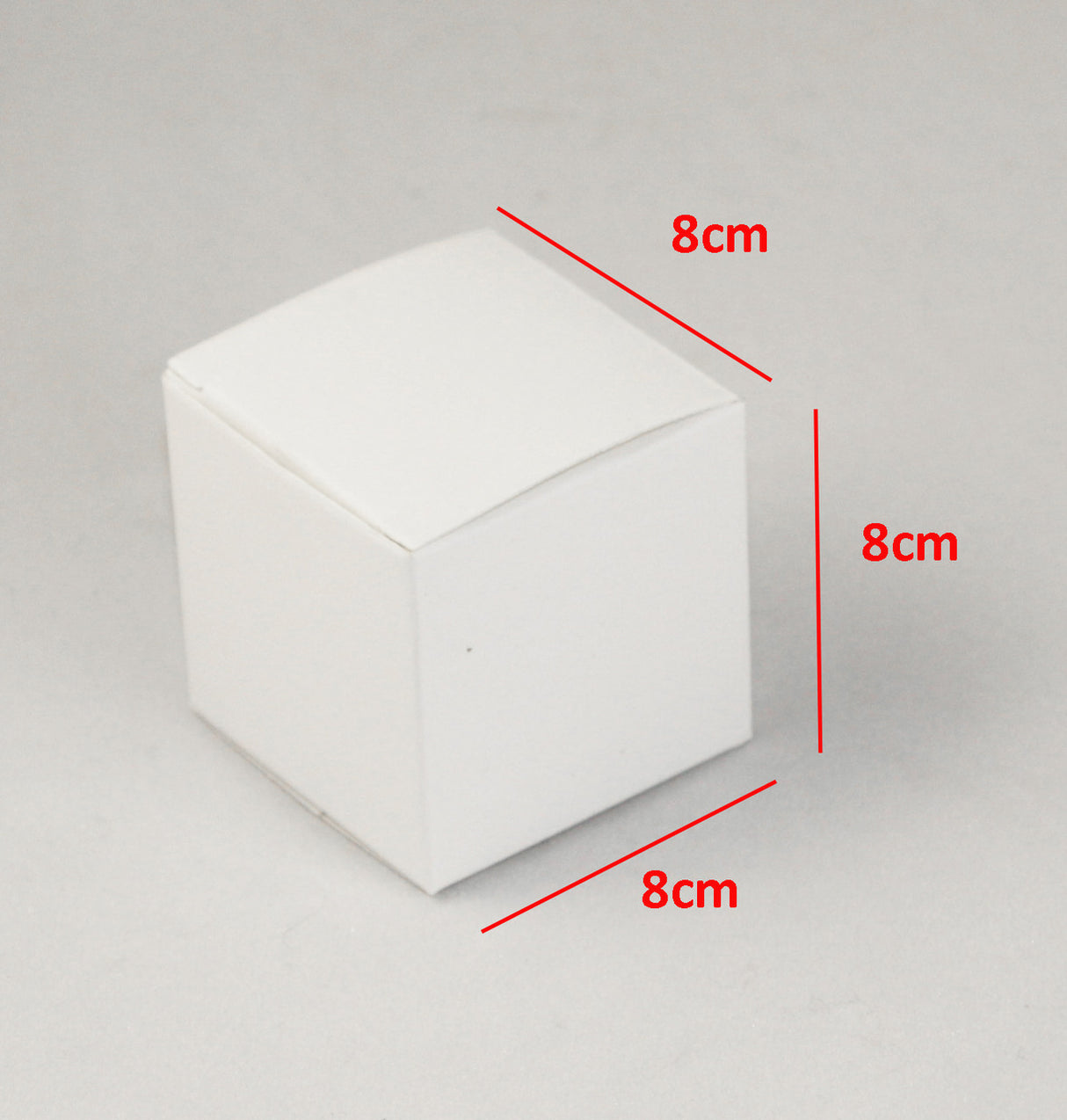50 Pack of White 8x8x8cm Square Gift Boxes - Versatile Folding Packaging for Weddings, Jewelry, Party Favors, and Treats
