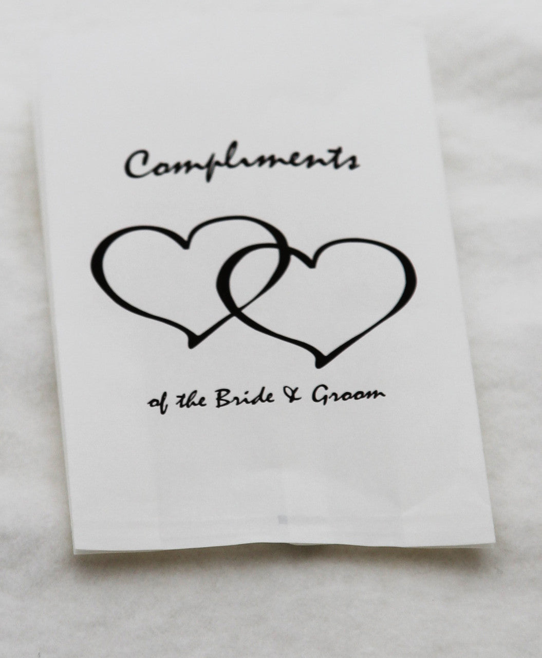 100 Pack Wedding Cake Bags Greaseproof Wax Paper Slice Take Home Favour Heart n Message