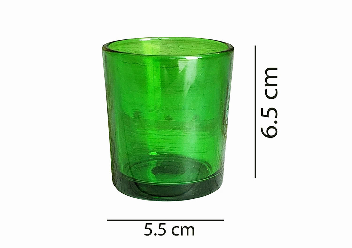 10 Pack Green Glass Votive Candle Holders Table Centreoieces Xmas Wedding Anniversary Event Recption Party Function or Home Decor
